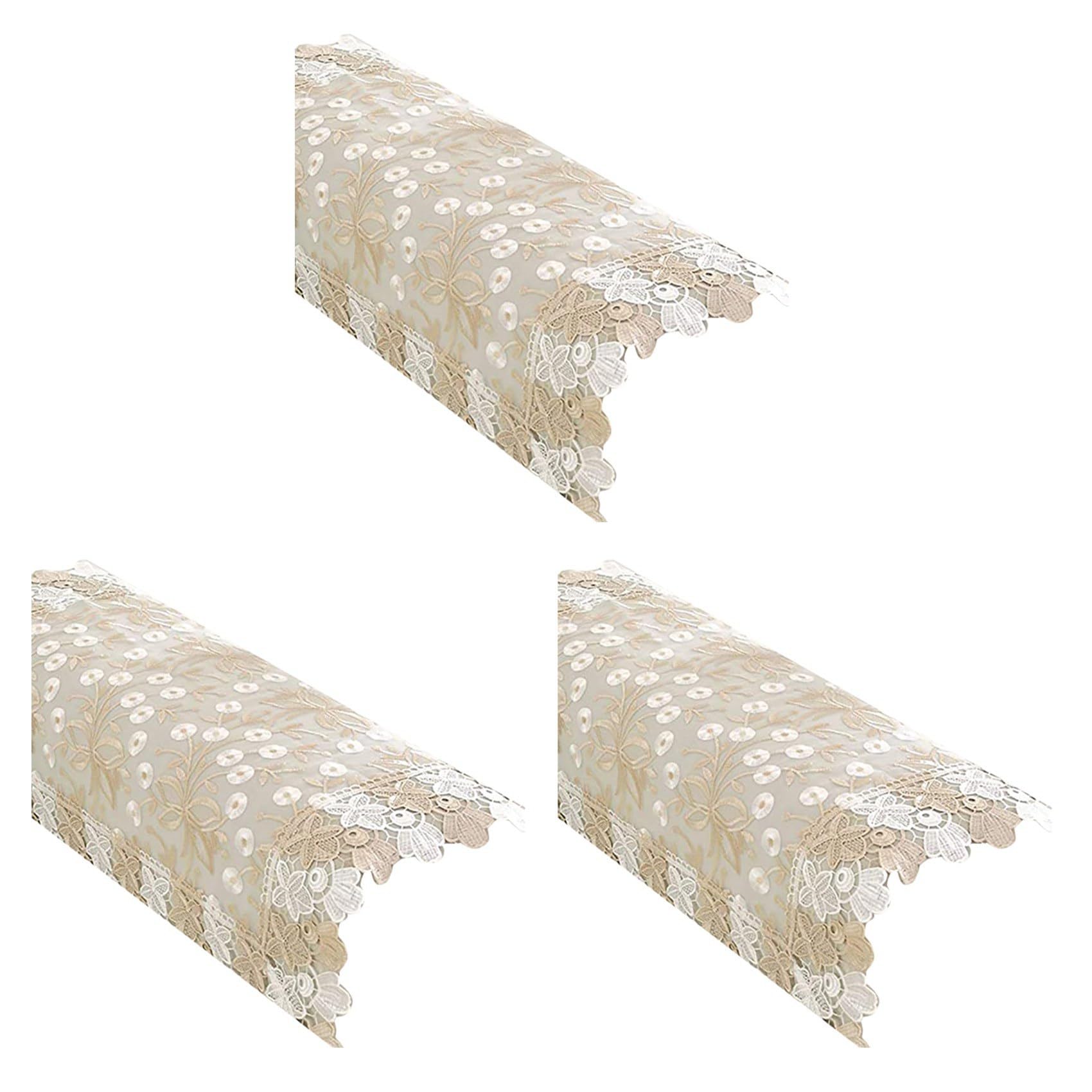 Decqerbe 3 Pack Lace Sofa Cover, Embroidery Back Couch Covers Furniture Protector Table Cover (60X70CM/23.6X27.6Inch)