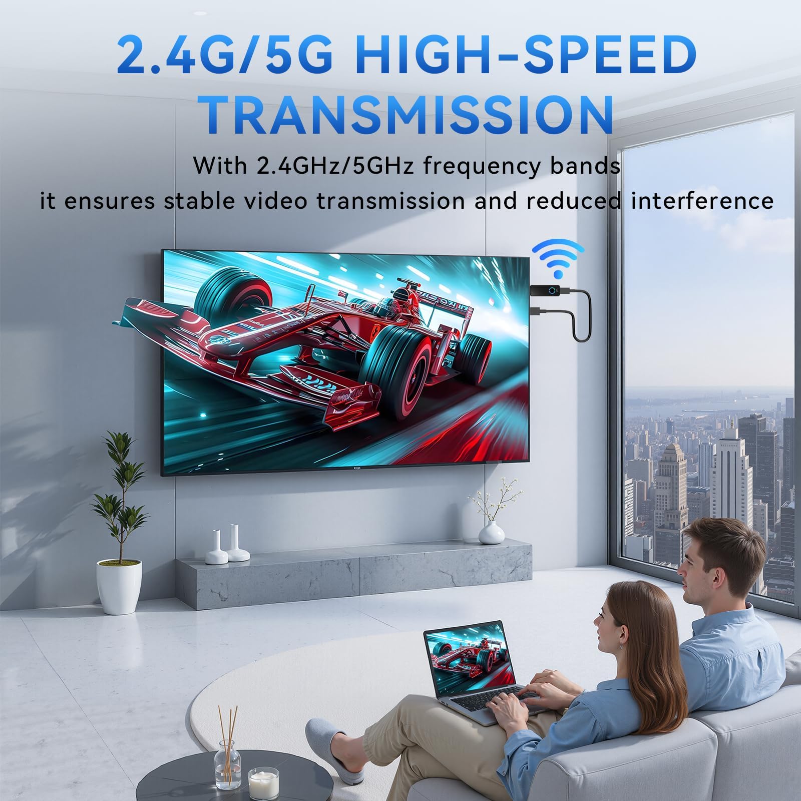 4K Bezprzewodowy Dongle HDMI, Airplay, Miracast, DLNA, Google Casting, 5GHz WiFi
