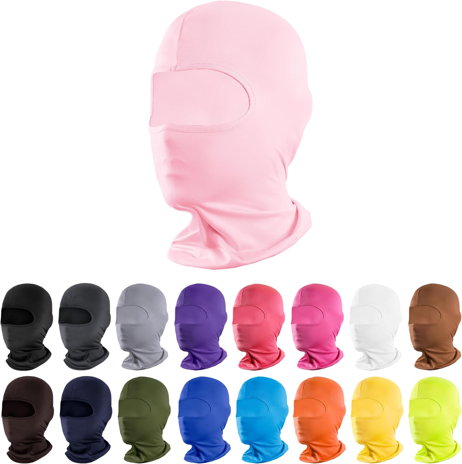 Pukavt Balaclava Face Mask, Ski Mask for Men Women, UV Protection Windproof Scarf for Motorcycle Snowboard Cycling Light Pink