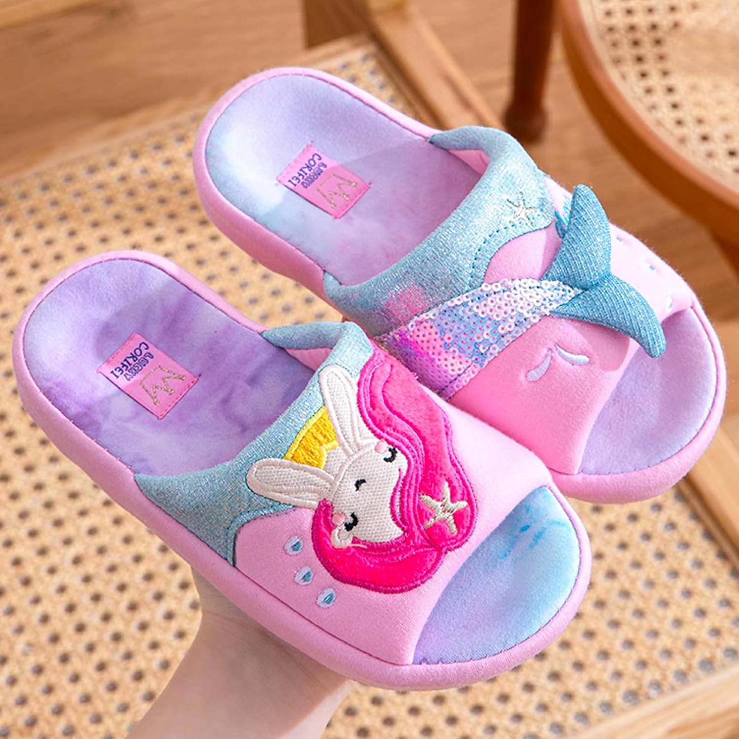 Kids Family Unicorn Slippers Household Anti-Slip Indoor Home Slippers for Girls and Boys - Image 2