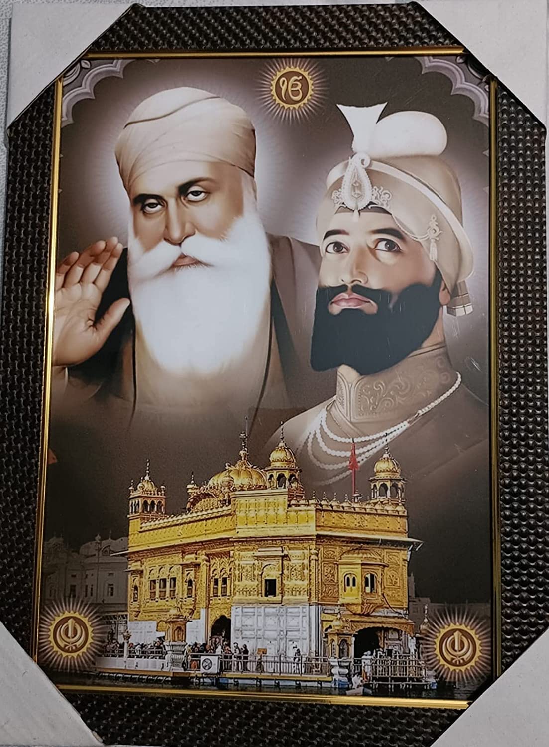 Cadre photo Baba Nanak Dev Ji, cadeau spirituel idéal pour les fêtes de Gurpurab