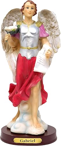 Figura de estatua de arcángel de San Gabriel de 12 pulgadas Imagen Arcangel San Gabriel Arte religioso de regalo