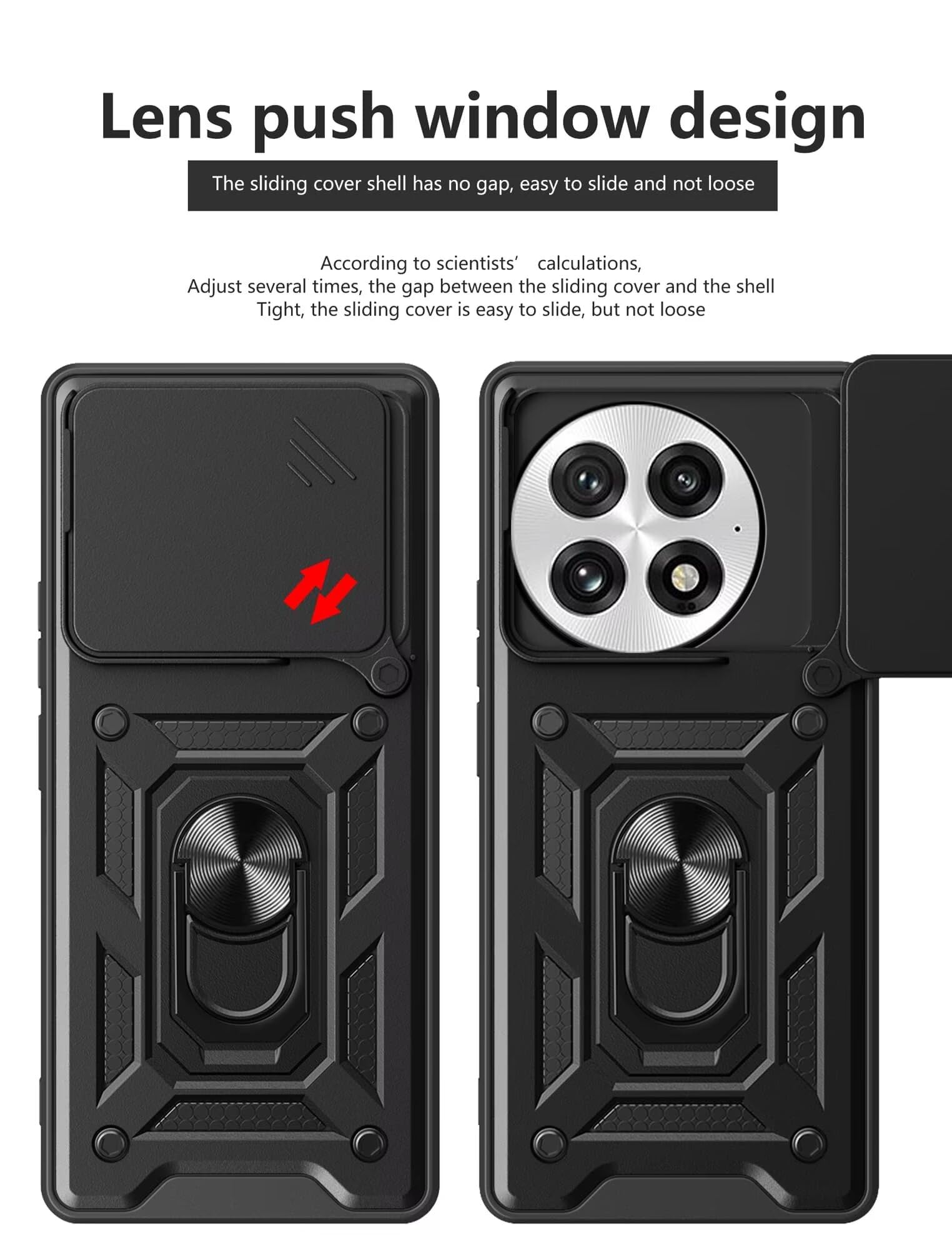 YSONCHAN Custodia per Oneplus 13 5G, Cover Protettiva con Obiettivo Case Antiurto, con Anello Magnetico e Supporto, Custodia Bumper Robusta. Blu