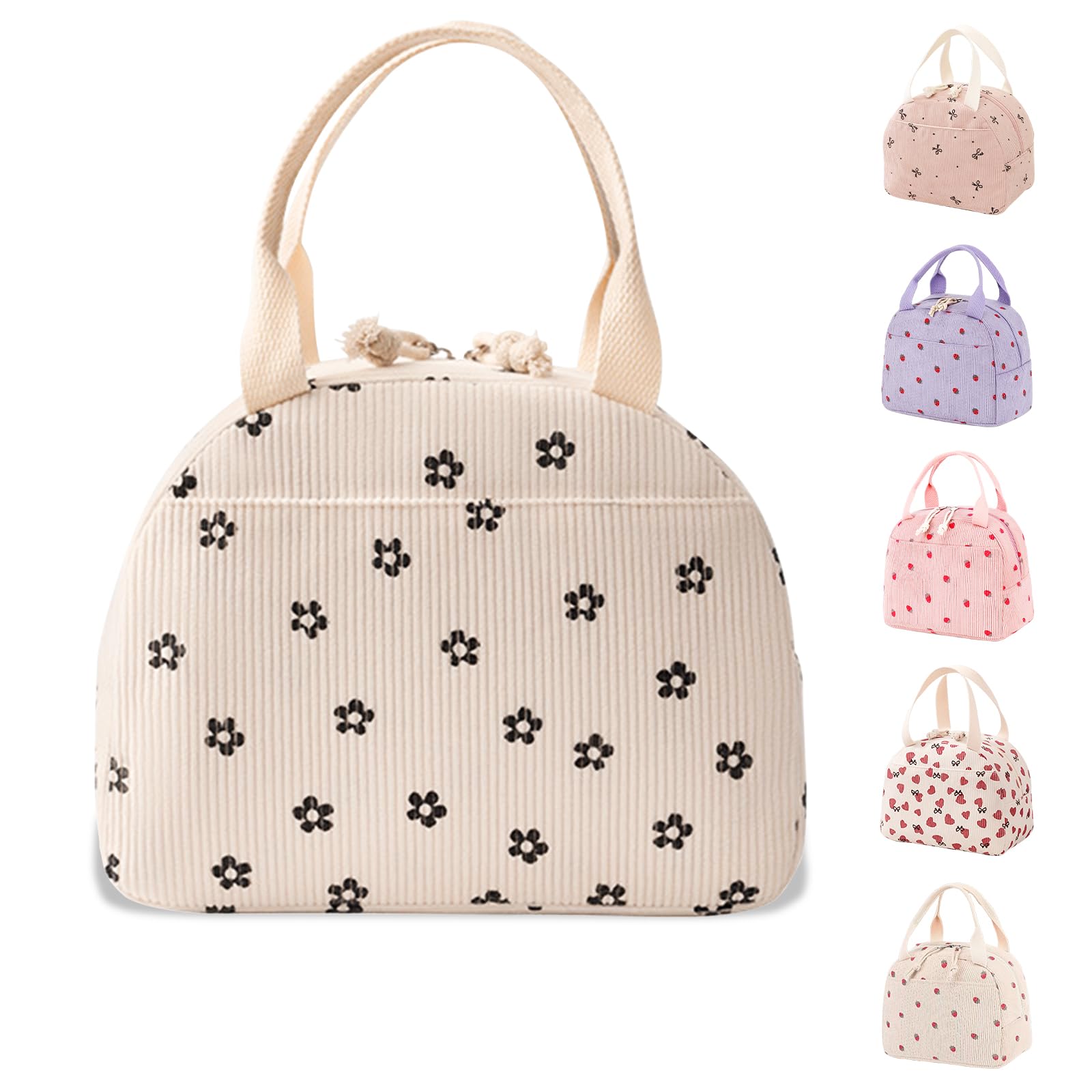 Lunch Bags for Women Insulated Cooler Lunch Bag Adults Kids Packed Lunch Box Tote Bag Cute Girls Ladies Lunch Bags for Work School Picnic Travel Beach Gifts for Women Her Wife Preppy Stuff