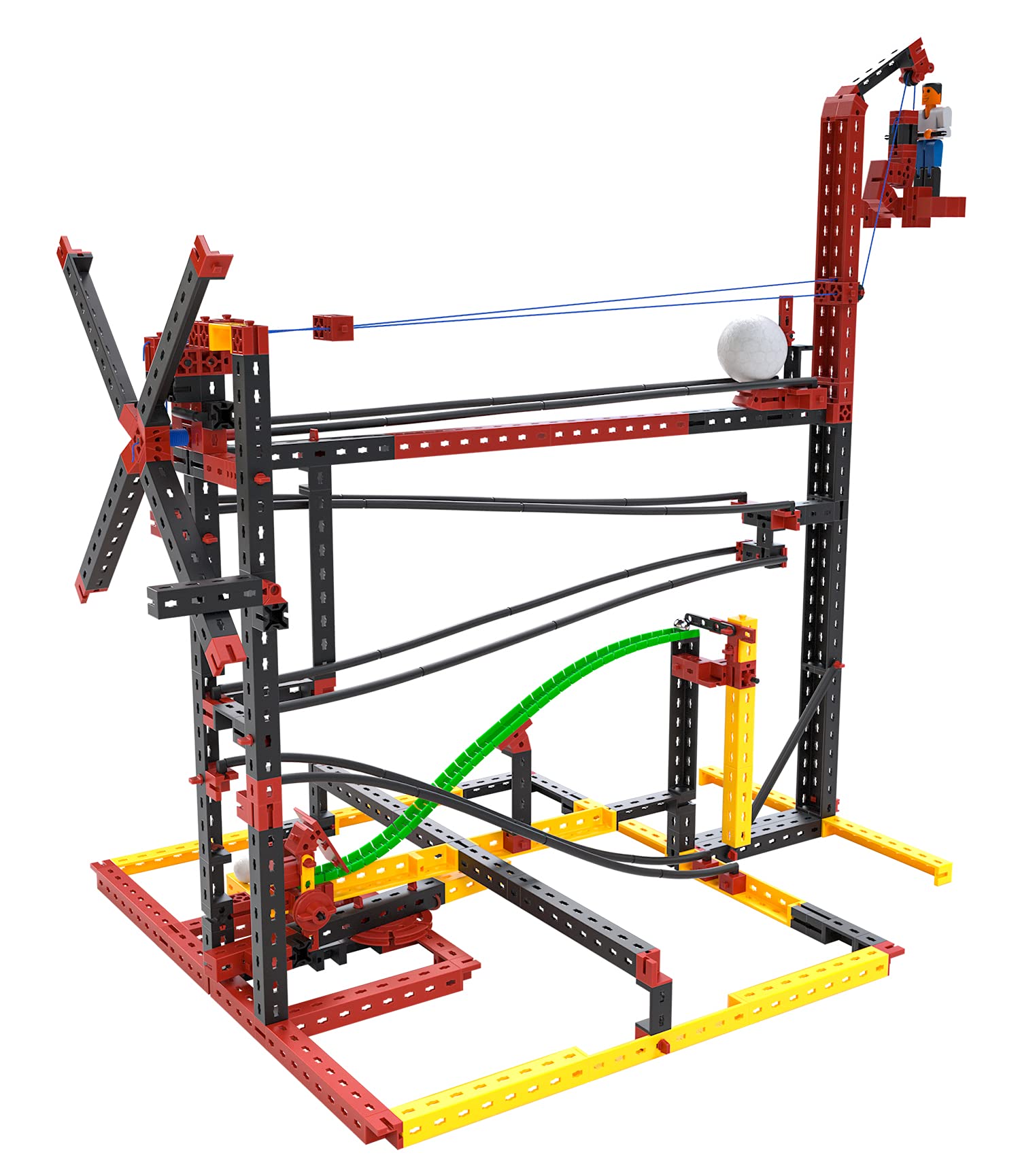 fischertechnik Advanced Funny Reactions 559890 – kit di costruzione con reazioni a catena per bambini, dai 7 anni in su