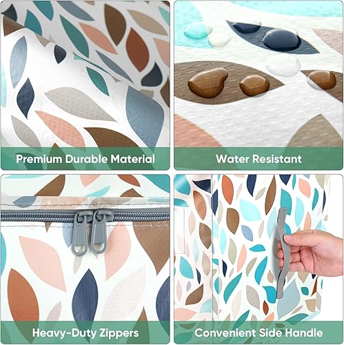 Vista 130 de BALEINE Paquete de 6 bolsas de mudanza de gran tamaño con asas reforzadas, bolsa de almacenamiento resistente para ropa, suministros de mudanza