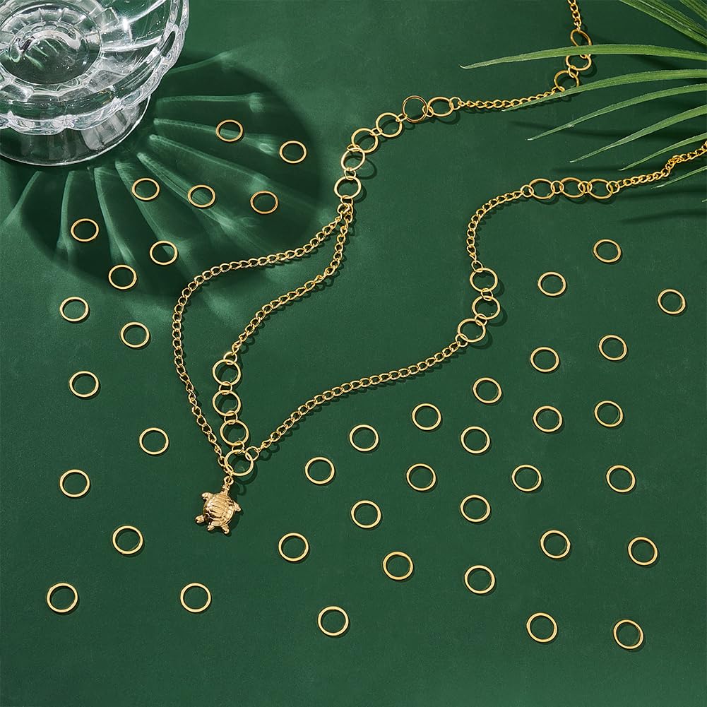 UNICRAFTALE 200 Pièces Anneaux Liaison Laiton 25mm Dorés - Connecteurs Creux Pour Bijoux DIY