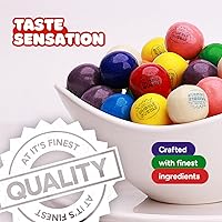 Vista 6 de Bolas de chicle de algodón de azúcar, bolas de goma de mascar grandes de 0.91 pulgadas, bolsa resellable de 1.7 libras, colores rosa pastel y azul