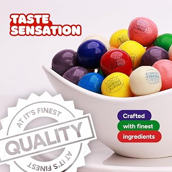 Cotton Candy Gumballs 0.91 Inch Large Bubble Gum Balls 1.7 LB Resealable Bag Pastel Pink & Blue Colors Bulk Candy Refill for Gumball Machines, Parties & Events (Assorted)