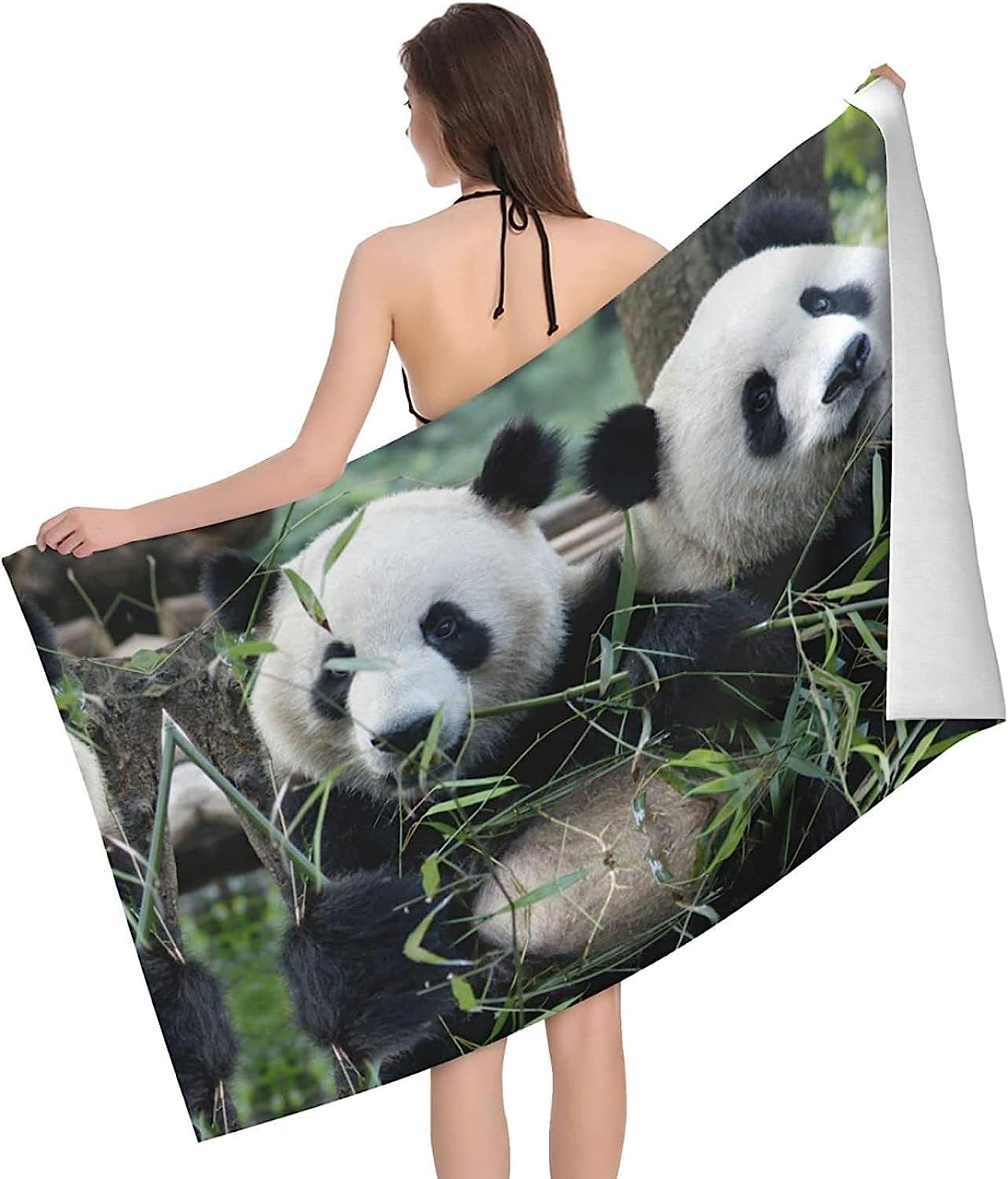 3D Microfibre Beach Towel Animal Panda 90 X 180 Cm For Adults Kids, Super Absorbent, Quick Dry, Sand Free, Lightweight Beach Towels For Gym, Swimming, Sports, Travel Or Bath -9V4I+F4H