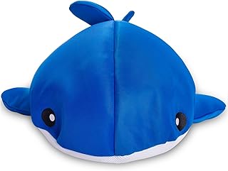 Posh Creations Floating Animal Pool Floats with EPS for Kids, Teens and Adults, Comfy Stuffed Pool Float for Lounging, Mesh - Large Whale Shark