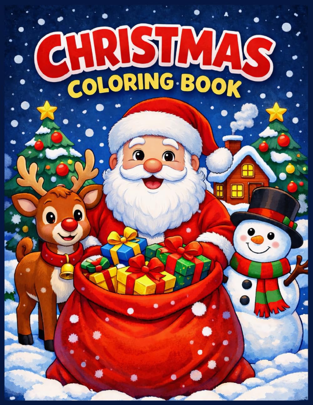 Christmas Coloring Book: Festive Christmas Coloring Book with 30 Fun Holiday Design Pages for Kids