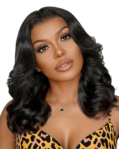 250 Density 3 Layered Curtain Bangs Face-Framing Bob Wig Human