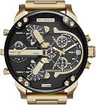 Diesel Mr. Daddy 2.0 Men's Watch with Oversized Chronograph Watch Dial and Stainless Steel, Silicone, Fabric or Leather Band