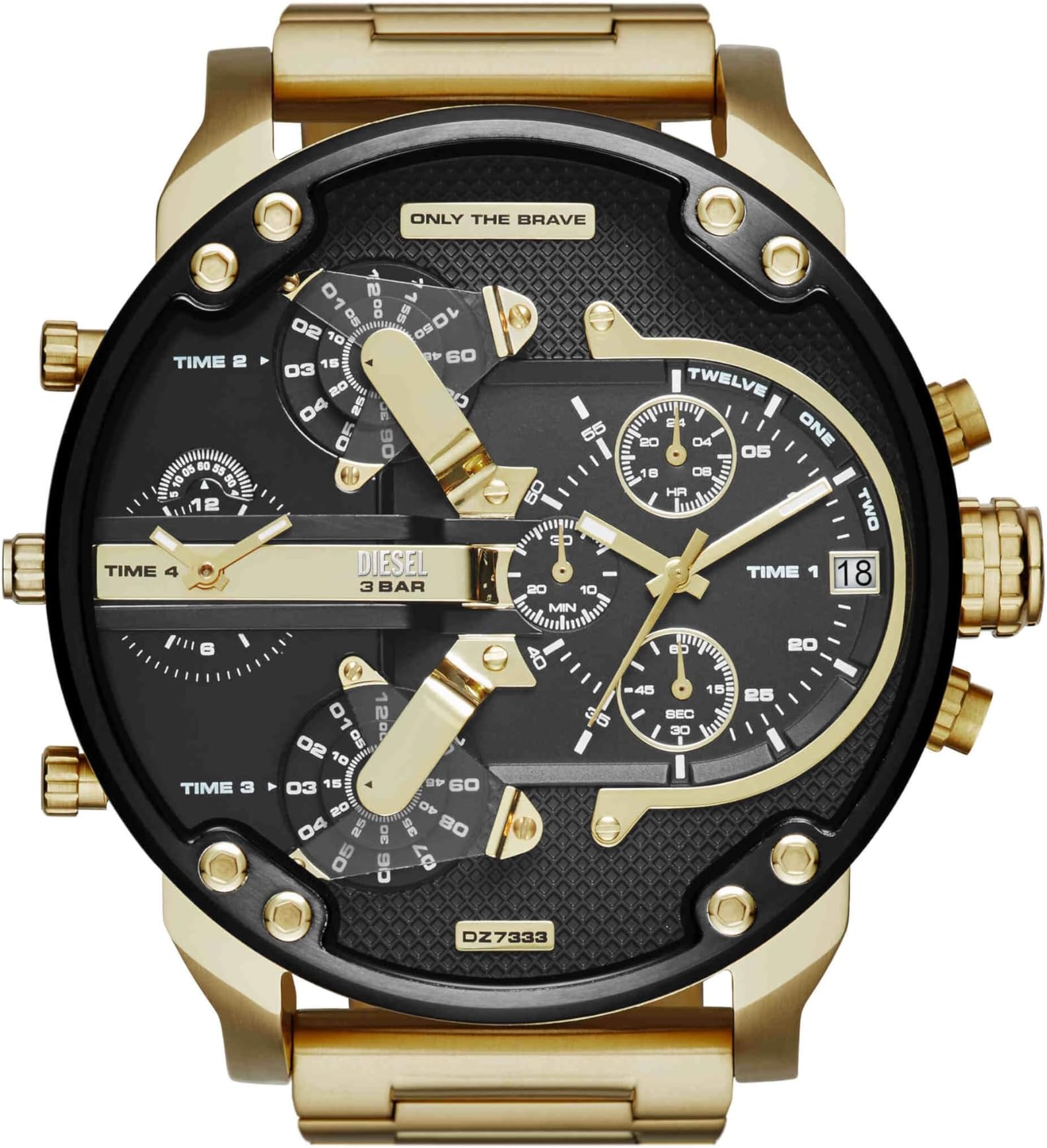 Mr. Daddy Watch for Men, Quartz Multifunctional Movement with Stainless Steel Strap