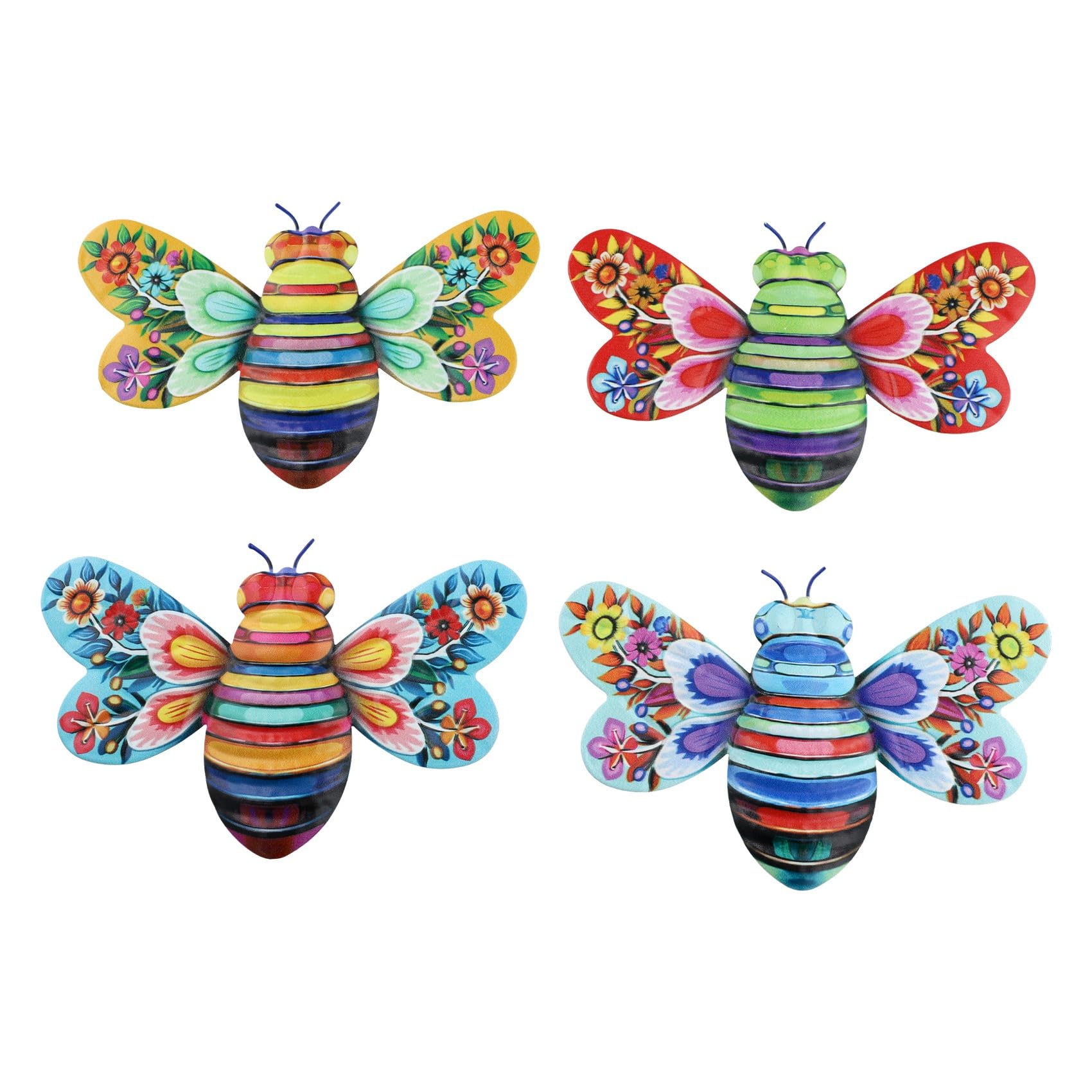 CTRLZS Bee Hanging Wall Decorations, Bee Art Sculpture Hanging Wall Decorations, Wall Decor, Colorful Bee Hanging Decorations