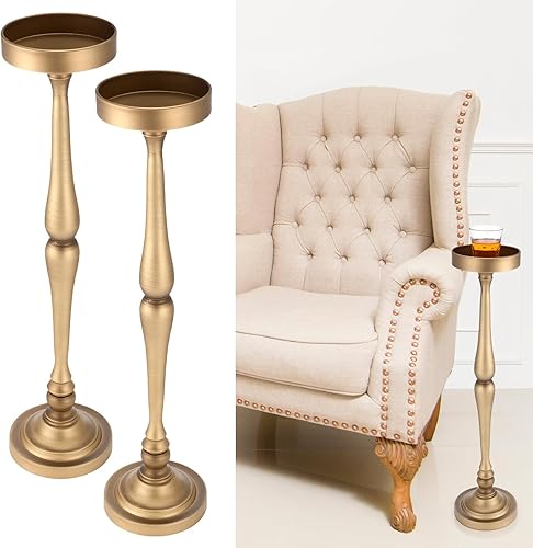 Miniatura 1 de Mesa redonda de Martini para bebidas de 2 piezas para espacios pequeños, mesita de noche, sala de estar, dormitorio, mesa auxiliar para bebidas,