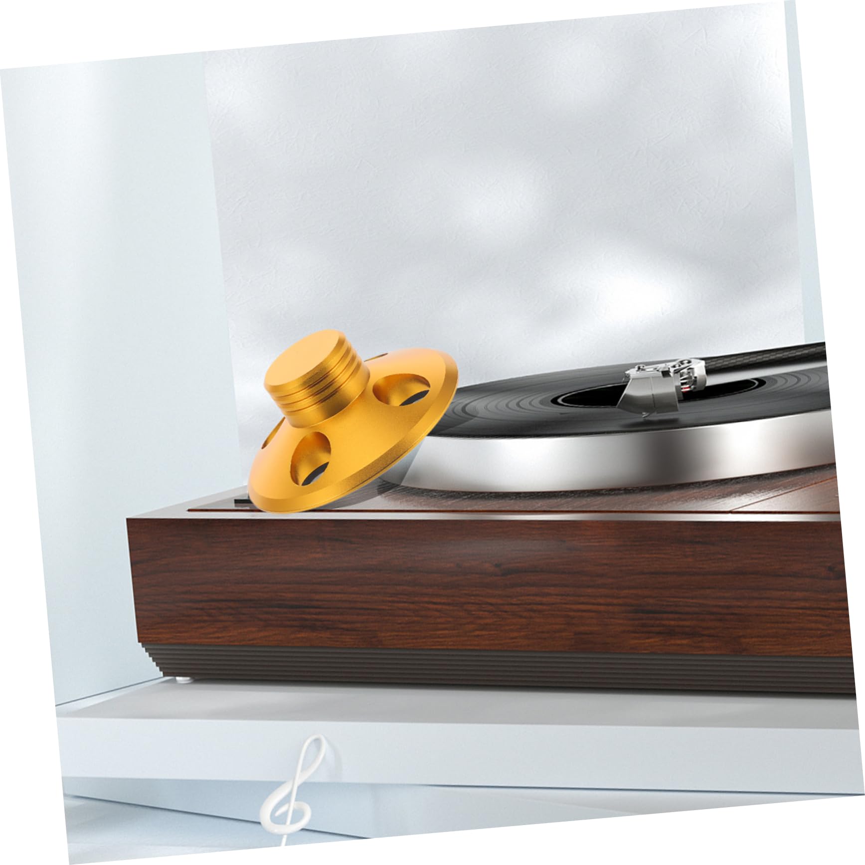 VILLCASE Estabilizador de Peso Récord Tocadiscos de Vinilo Aleación de Aluminio Reduce Vibraciones de Audio Instalación Elegante