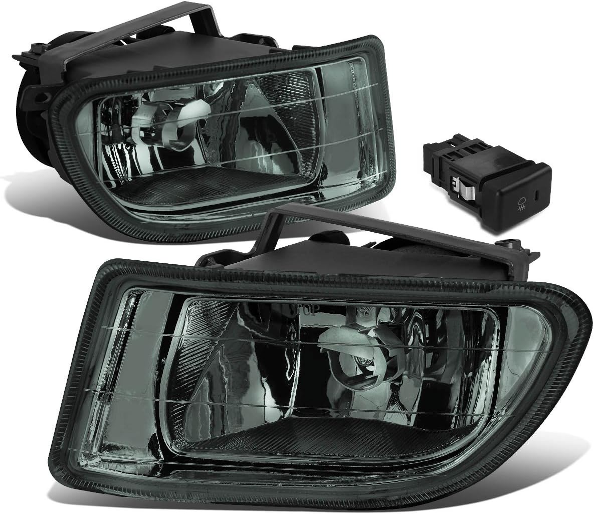 Auto Dynasty Fog Lights Assembly Compatible with 1999-2004 Honda Odyssey Front Bumper Driving Fog Lamps with Switch, Driver and Passenger Side, Smoked Lens