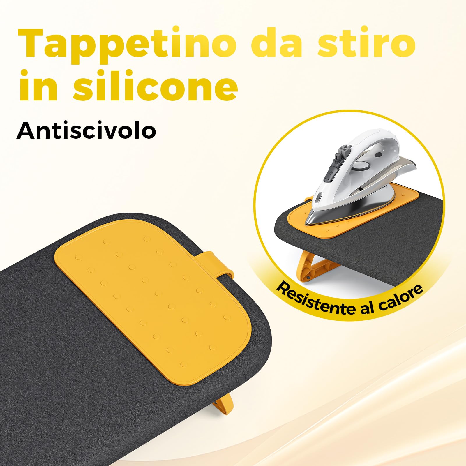 KINGRACK Asse da stiro, con poggiaferro, pieghevole, Nero | Pieghevole e compatta, facile da riporre, ideale per viaggi e dormitori