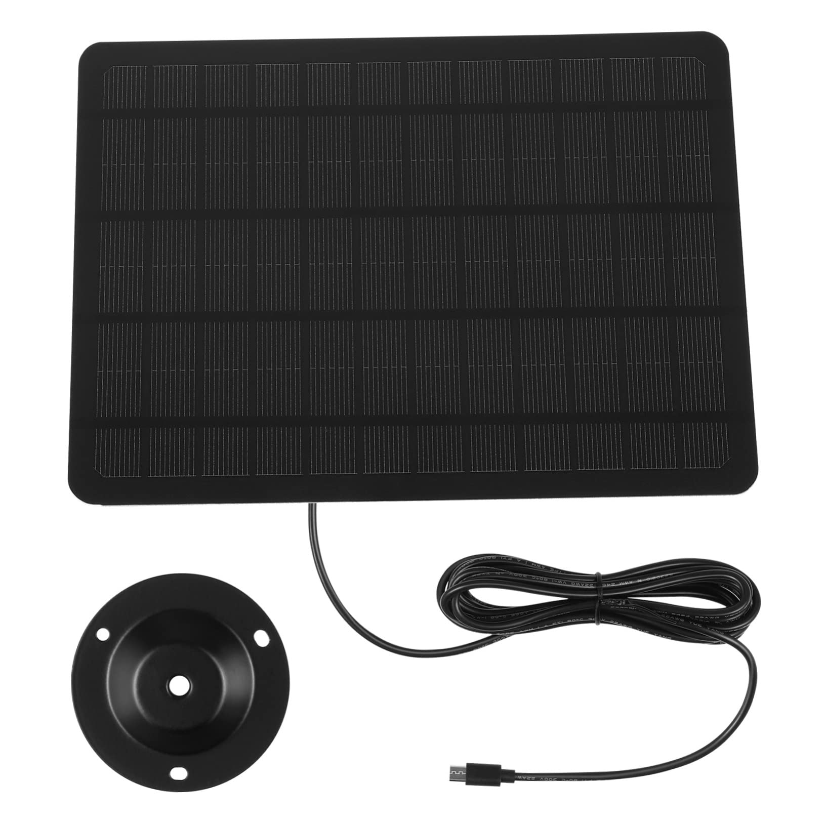 TOYANDONA Panneau Solaire pour Caméra de Sécurité Chargeur à Cellule Solaire Monocristallin Compatible avec Micro USB Portable et Étanche