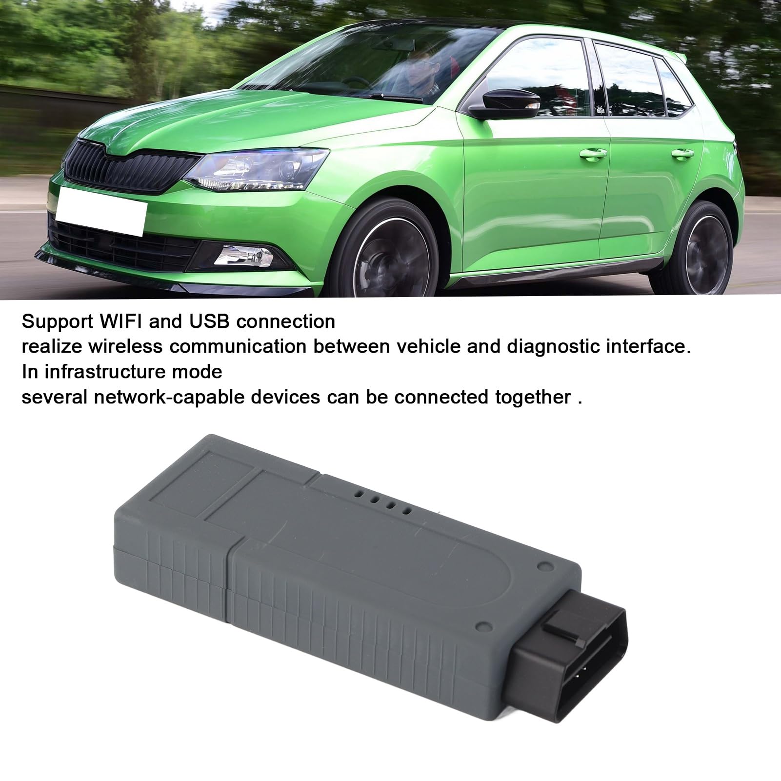 OBD2 Diagnosescanner, VCI Diagnosegerät Scan Tool 6154 mit WiFi- und USB-Verbindung, Kompatibel mit Microsoft Windows 7 und 10 für Fahrzeugdiagnose und Autoreparatur