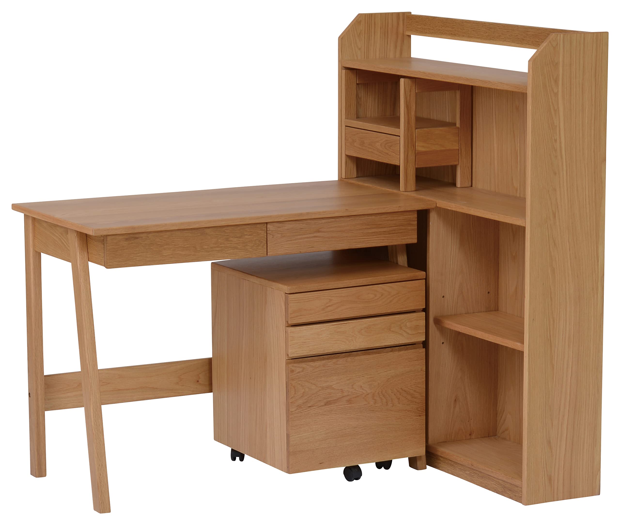 Amazon.co.jp: 関家具(Sekikagu) 学習デスク デスク・シェルフ・ワゴン