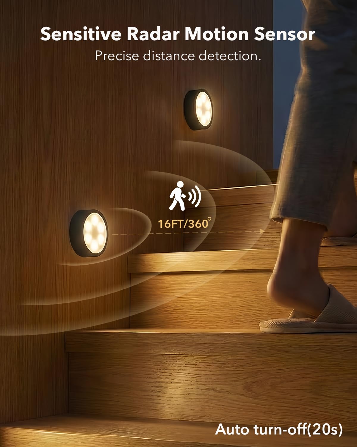 Luz Armario Sensor Movimiento, Luz LED Recargable 2400mAh RGB Cambio de Color, Adhesiva Magnética Iluminación Nocturna USB para Gabinete Cocina Escalera Pasillo Sótano Vitrina
