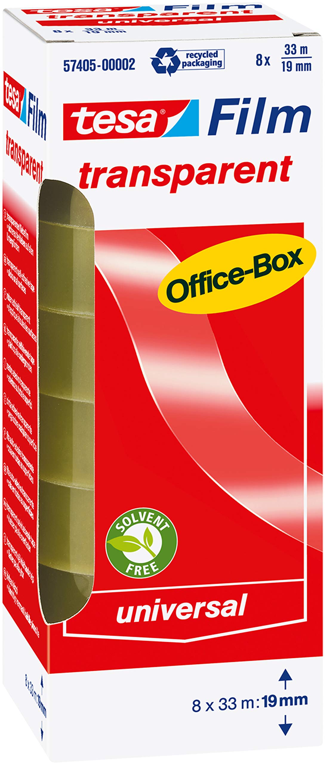 tesafilm transparent Office Box mit 32 Rollen (33m:19mm 4 Boxen)
