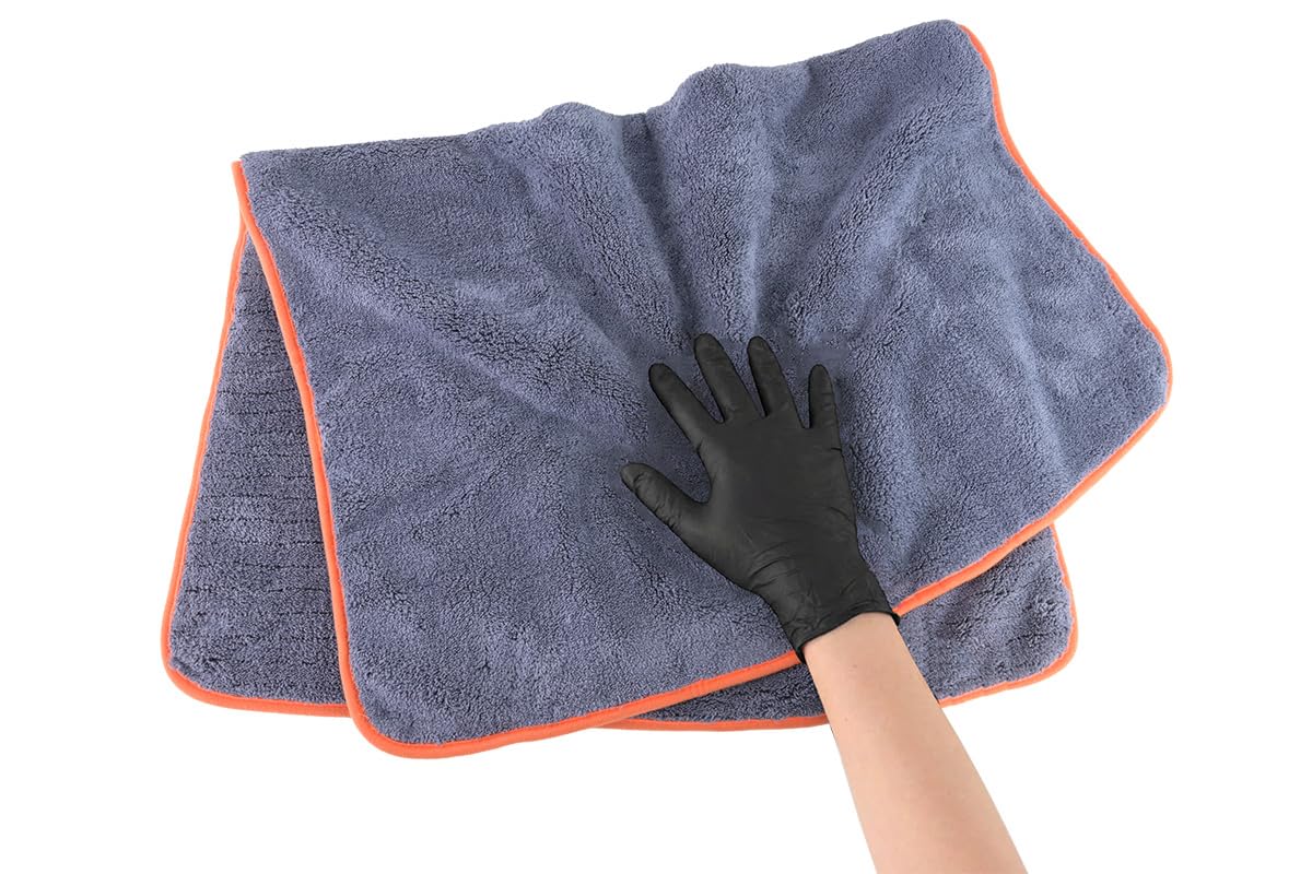FMIC.Pro Profi Auto Trockentücher 60x90cm 900 GSM - Höchste Saugfähigkeit & Lackschutz - Extra Flauschige Mikrofaser für schnelles Trocknen (3 Stück Spar-Set)