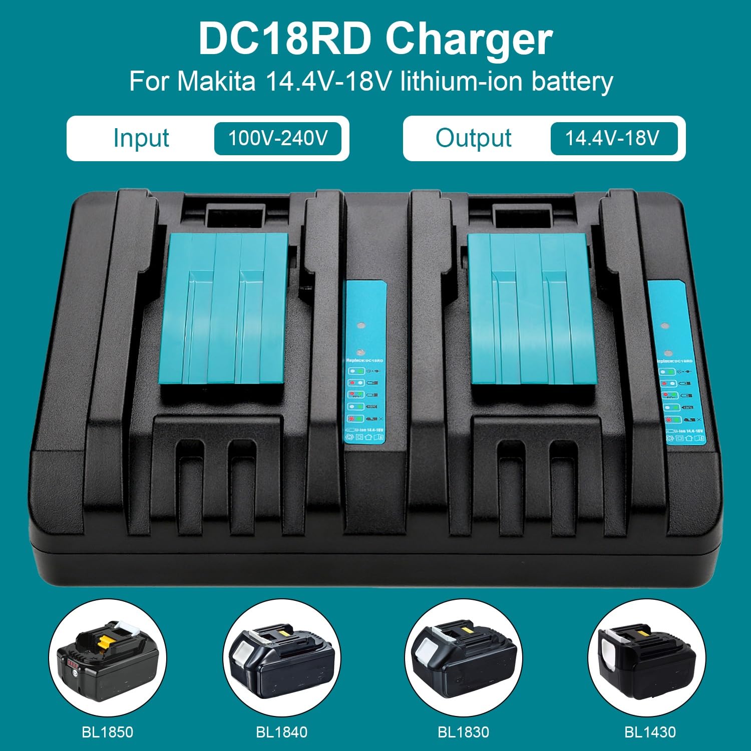 Energup 2 sztuki akumulatora 5.0Ah 18 V BL1850 + DC18RD ładowarka do Makita Bateria 18 V BL1860 BL1850B BL1840 BL1850 BL1830 BL1815