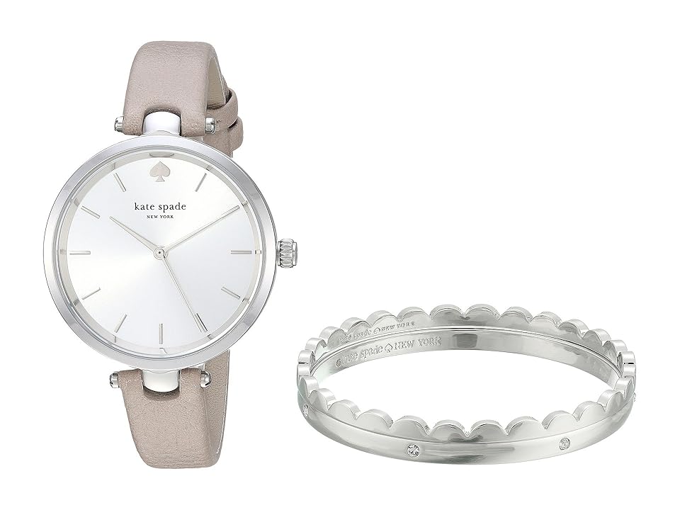 

Kate Spade New York Holland Watch Set - 1YRU0813B (Silver Tone/Grey Leather) Watches