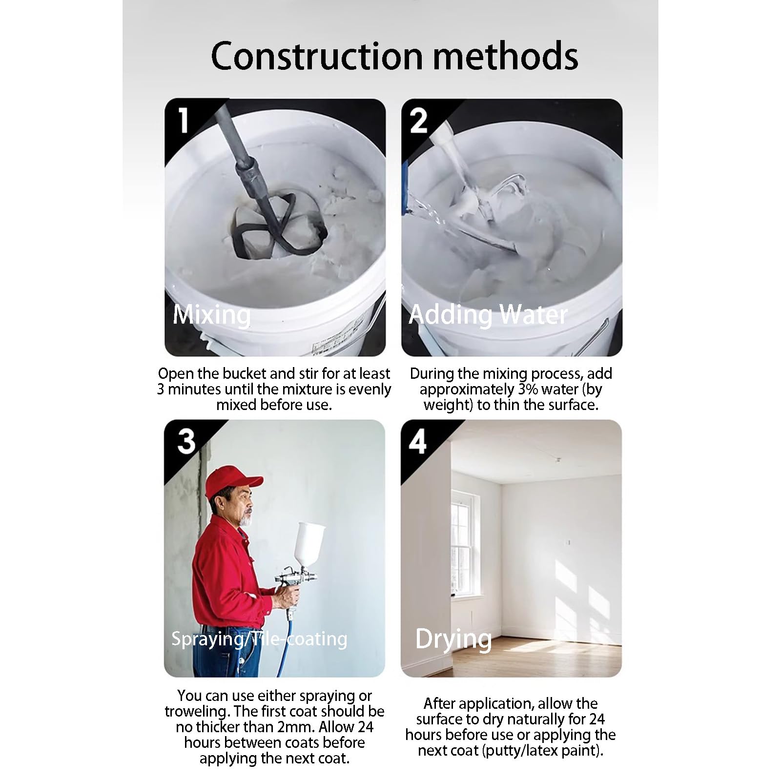 Revestimiento Aislante Térmico Aerogel Aislamiento Térmico Hidrófobo Resistente Humedad Ligero Fuerte Adhesión para Pared Exterior-5L