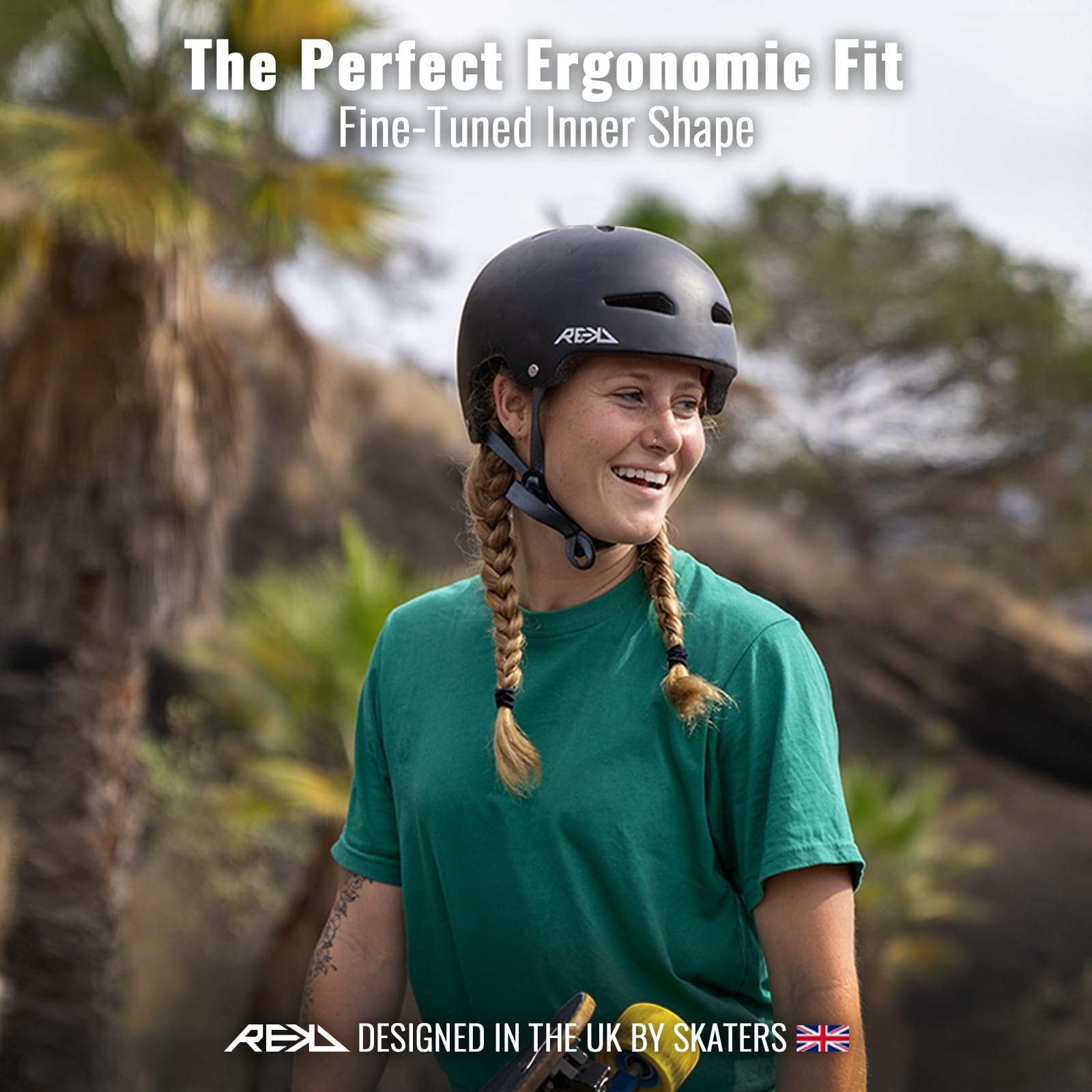 REKD Ultralite in-Mold Casque entièrement certifié avec Rembourrage réglable, pour Tous Les Sports d'action