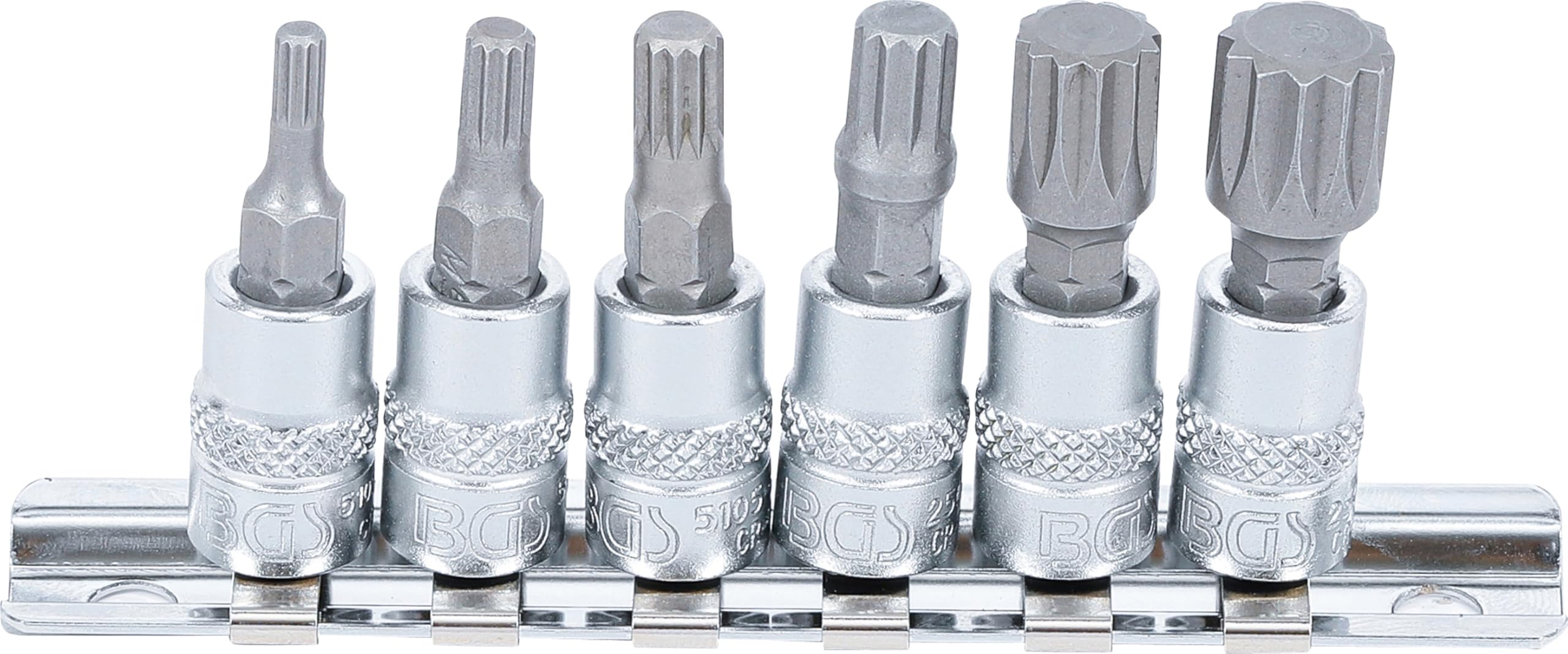 Bgs Multicoloured 2162 | Bit Socket | 6.3 Mm (1/4") Drive | Spline (For Xzn) M4 - M12 | 6 Pcs.