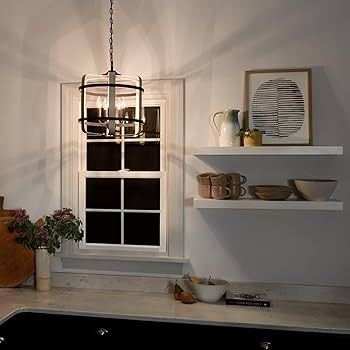 KICHLER Gartin 5-Light Pendant in a Classic Weathered Zinc