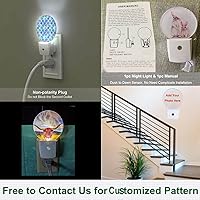 Vista 7 de Luz de noche naranja rebanada dulce frutas amarillas luces de noche enchufe en la pared 0.5W iluminación LED encendido y apagado automático