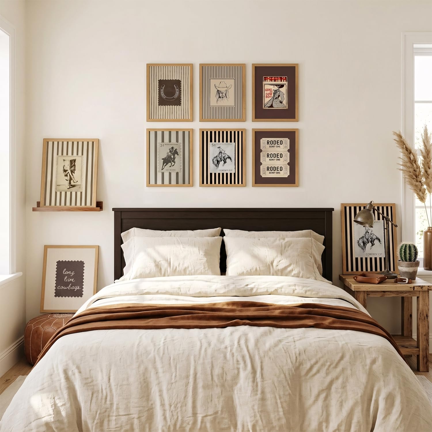 Vintage Western Wall Art Set - 9 Prints -5