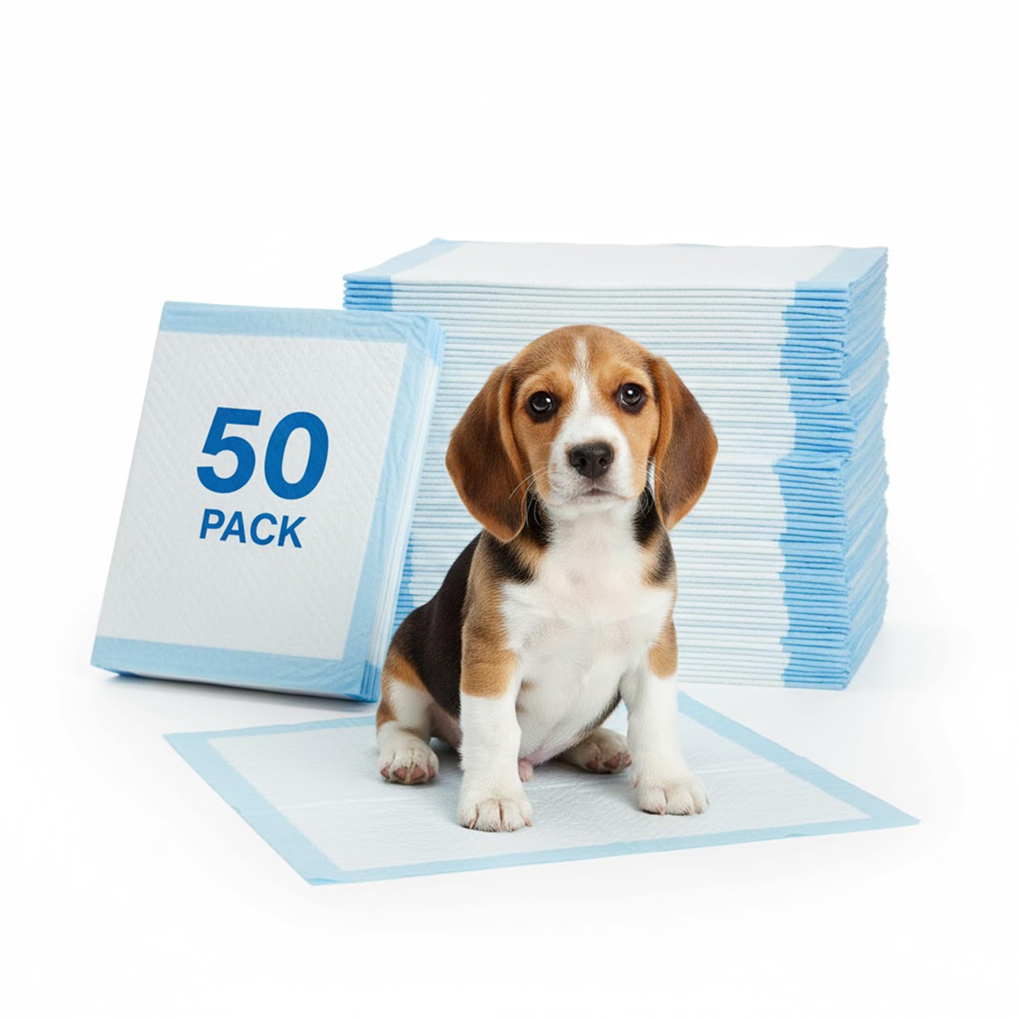 Greenfields Scented Puppy Training Pads 60×45cm, Extra Absorbent Dog Pee Mats with Attractant Scent, Leak-Proof Toilet Training Pads for Puppies & Adult Dogs, Indoor Floor Protection – 50 Pack