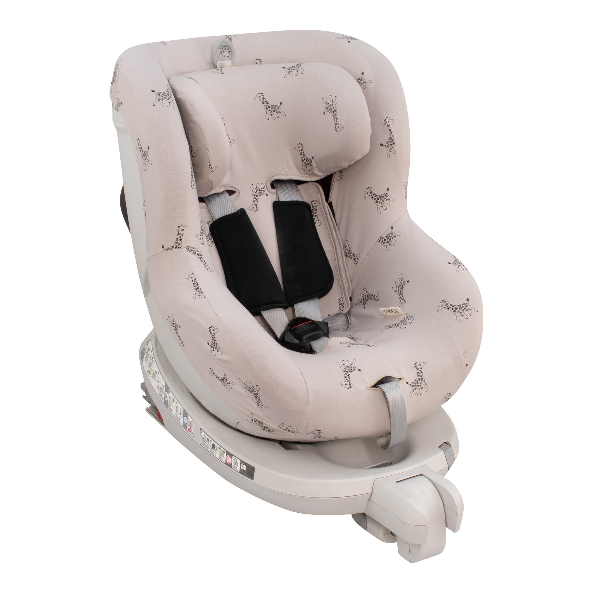 JYOKO Kids Funda Compatible con Romer Dualfix, Swingfix (Giraffe, DUALFIX-ISIZE -SWINGFIX ISIZE)