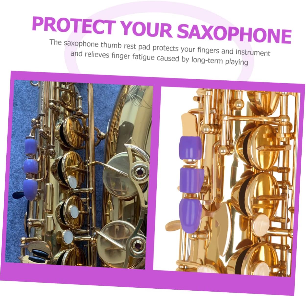 HANABASS 6Pcs Saxophone Side Key Pads Silicone Side Key Covers for Alto/Tenor Saxophone Heightening Finger Protectors Sturdy and Easy to Install