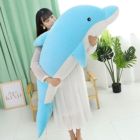 Amazon Co Jp 海豚のぬいぐるみ 大きいイルカ わに お誕生日プレゼント 大きい ぬいぐるみ 海 カラー 手触りふわふわ 動物ぬいぐるみ 抱き枕 彼女 贈り物 店飾り おもちゃ 可愛おもちゃ 海洋生物 70cm 水族館 特大 おもちゃ