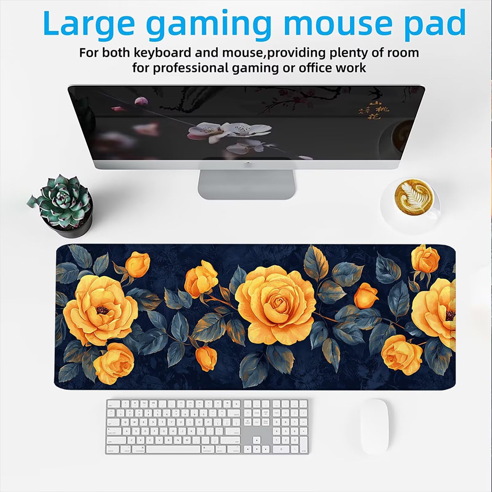 Podkładka pod mysz 1200 x 600 mm Podkładka pod mysz dla graczy, bardzo cienka podkładka na biurko, antypoślizgowa antypoślizgowa gumowa podstawa, nadająca się do prania, ulepszona precyzja do
