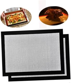 Yardenfun 2 Pçs Assadeira Antiaderente Tapetes De Cozimento De Silicone Tapete De Grelha De Silicone Folhas De Churrasco Tapete De Churrasco Antiaderente Forro De Forno Forro De Cozimento