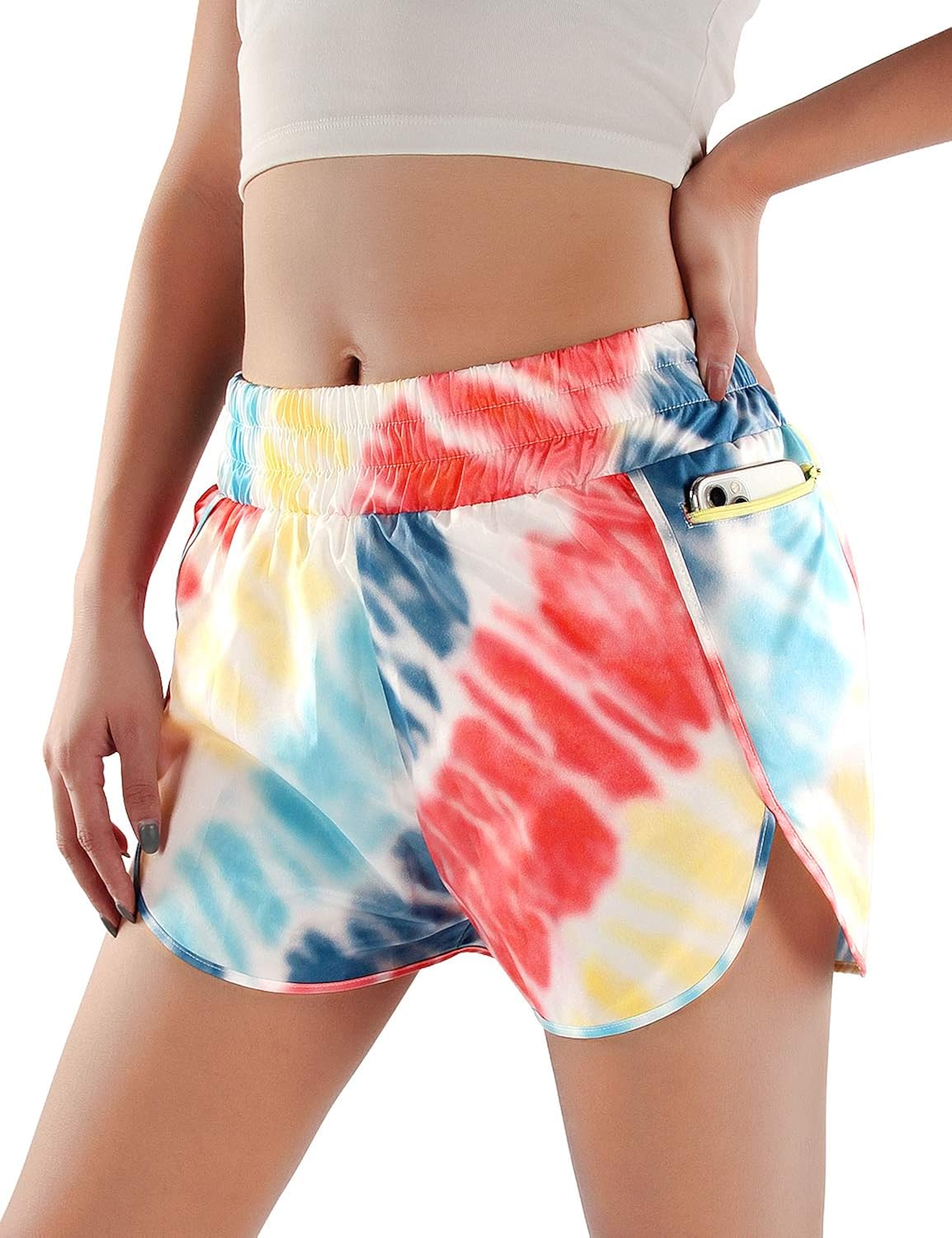 Blooming Jelly Women's Quick-Dry Running Shorts Workout Sport Layer Active Shorts with Pockets 1.75" : Sports & Outdoors