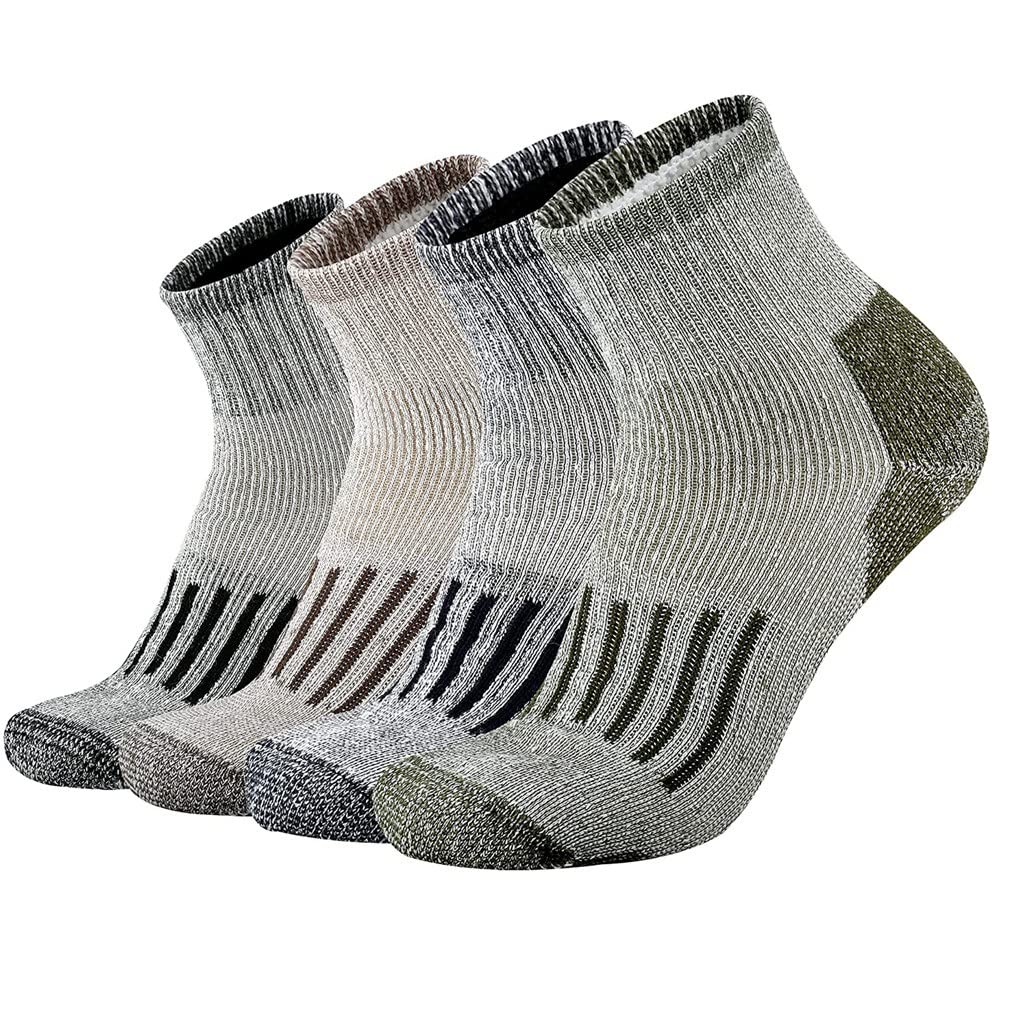 Chaussettes en laine hiver pour la randonnée et le ski avec coussin lourd x4