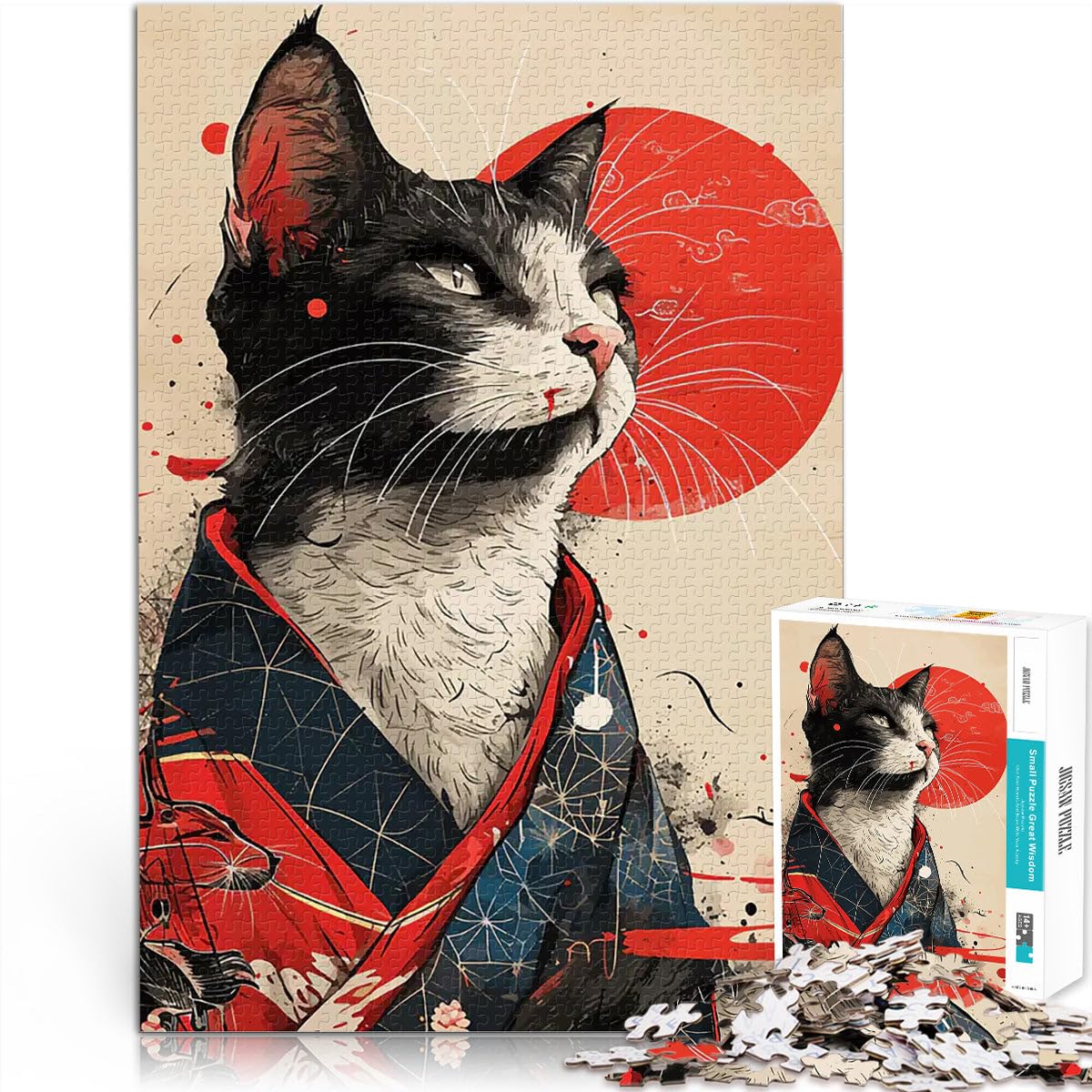 teenagers 1000 Piece Jigsaw Puzzle Modern Ninja Cat Lernspielzeug für die ganze Familie tolles Geschenk52x38cm