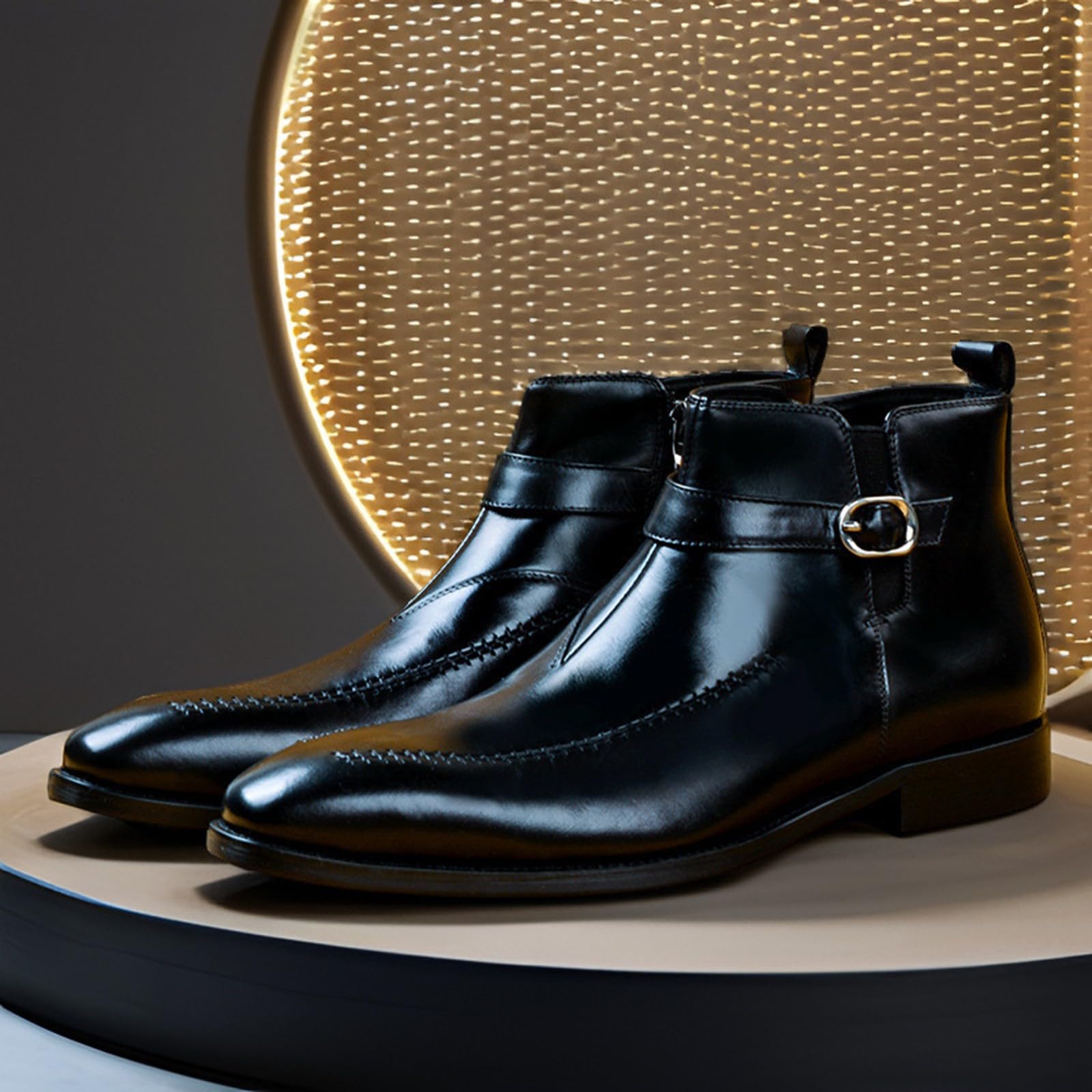Botines para hombre Tacón Bloc Botines Cómodos Friezeitstietel