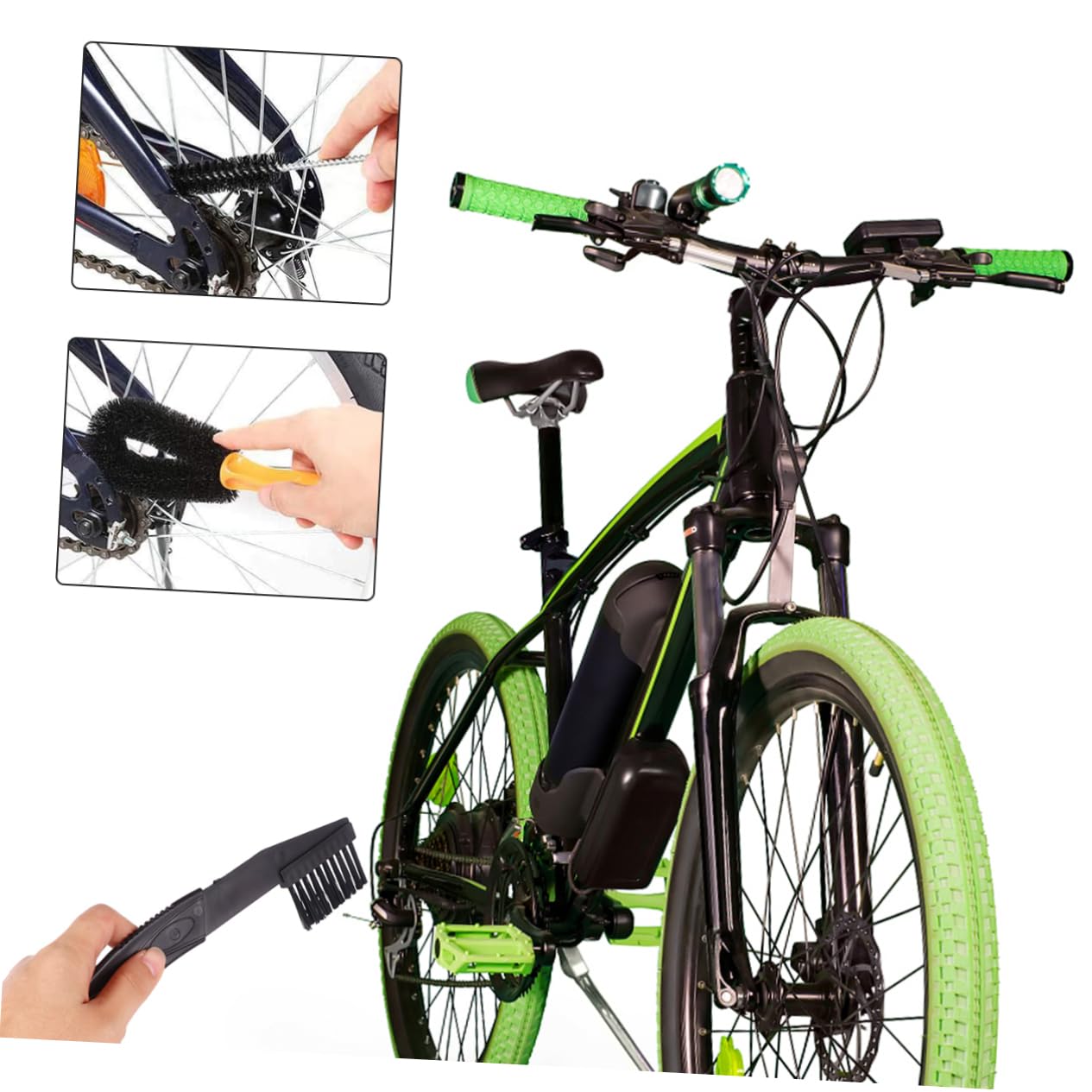 Mipcase Bike Cleaning Tool Set 8-in-1 Chain Washer Brush Kit for Bicycle Maintenance and Cleaning