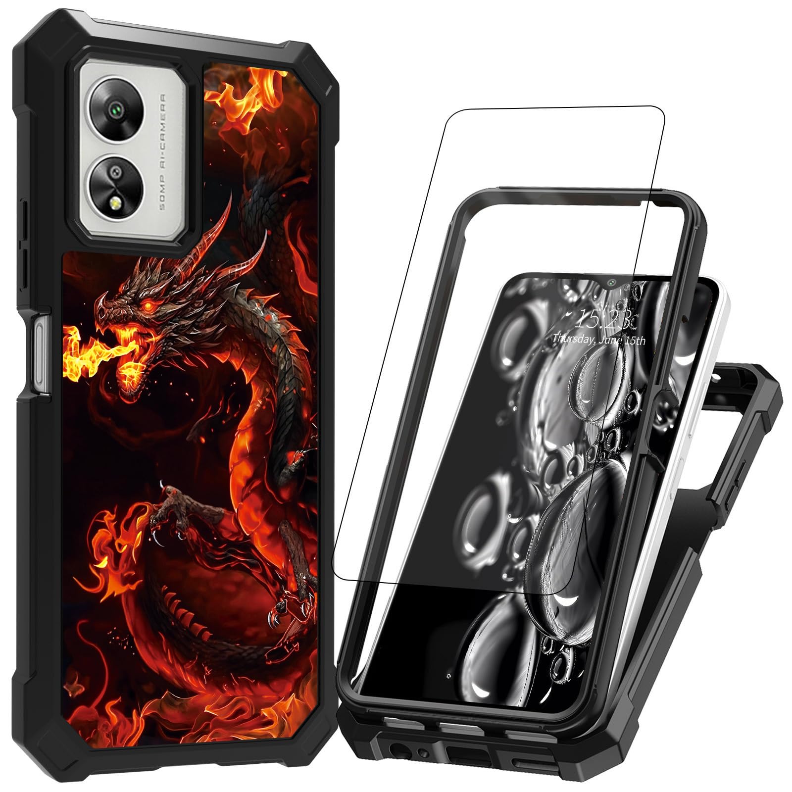 ACWDMKH Case for Celero5G SC Phone Case,Boost Celero 5G SC 2024 Phone Case with Screen Protector Rugged Dual Layer Protection Cover Shockproof Corner